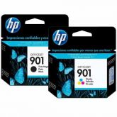 Kit 2 Cartuchos Hp 901 Preto E Hp 901 Color Original P J4500